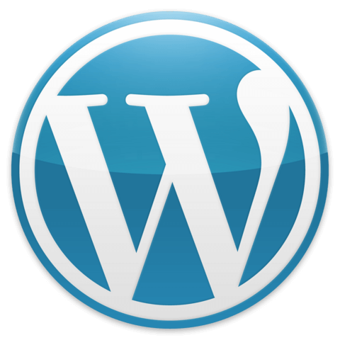 WordPress logo blue